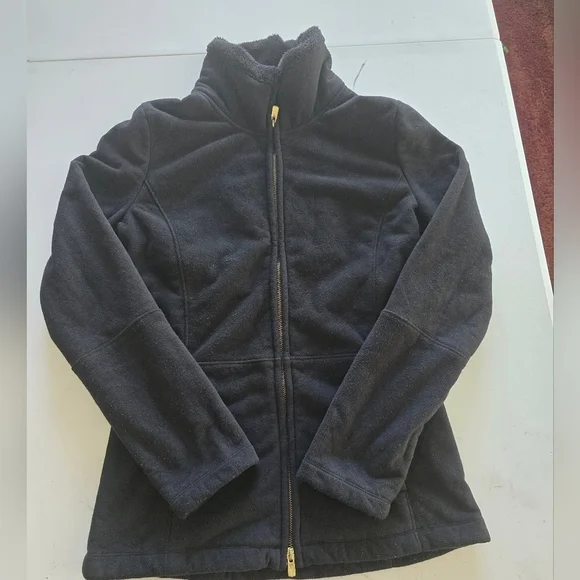Lily Pulitzer Jacket Womens XS Black Inner Fleece Full Zip Long Sleeve Grunge - Picture 5 of 15